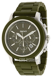 DKNY Chronograph Zielony/Plastik Ø44 mm NY1494