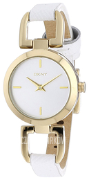 DKNY Dress Biały/Stal w odcieniu złota Ø24 mm NY2196