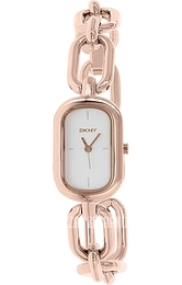 DKNY Dress Srebrny/Stal w kolorze różowego złota NY2312