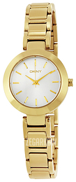 DKNY Dress Srebrny/Stal w odcieniu złota Ø28 mm NY2399