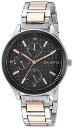 DKNY Chronograph Czarny/Stal w kolorze różowego złota Ø36 mm NY2659