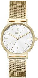 DKNY Minetta Biały/Stal w odcieniu złota Ø36 mm NY2742