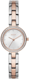 DKNY City Link Biały/Stal w kolorze różowego złota Ø26 mm NY2827