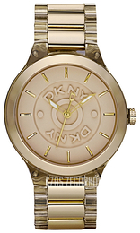 DKNY Dress Szampański/Stal w odcieniu złota Ø42 mm NY8168