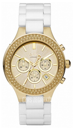 DKNY Chronograph Żółte złoto/Czeramiczna Ø46 mm NY8260