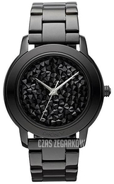 DKNY Glitz Czarny/Stal Ø43 mm NY8438