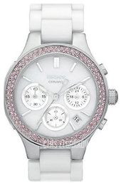 DKNY Chronograph Biały/Czeramiczna Ø42 mm NY8524
