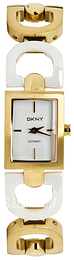 DKNY Ceramic Biały/Stal w odcieniu złota NY8548