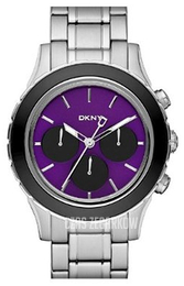 DKNY Chronograph Purpurowy/Stal Ø44 mm NY8658