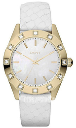 DKNY Crystal Biały/Skóra Ø36 mm NY8826