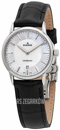 Edox Les Bemonts Szary/Skóra Ø28 mm 57001-3-NAIN