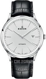 Edox Les Vauberts Srebrny/Skóra Ø42 mm 80106-3C-AIN