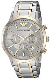 Emporio Armani Renato Srebrny/Stal w odcieniu złota Ø43 mm AR11076