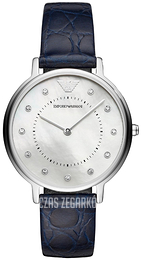 Emporio Armani Dress Srebrny/Skóra Ø32 mm AR11095