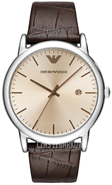 Emporio Armani Dress Szampański/Skóra Ø43 mm AR11096