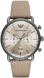 Emporio Armani Aviator Szary/Skóra Ø43 mm AR11107
