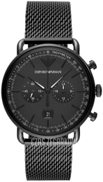 Emporio Armani Aviator Czarny/Stal Ø43 mm AR11264