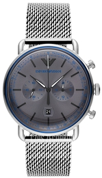 Emporio Armani Aviator Szary/Stal Ø43 mm AR11383