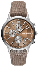 Emporio Armani Renato Brązowy/Tkanina Ø43 mm AR11456