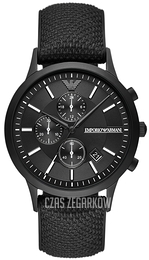 Emporio Armani Renato Czarny/Tkanina Ø43 mm AR11457