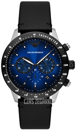 Emporio Armani Mario Niebieski/Skóra Ø43 mm AR11522