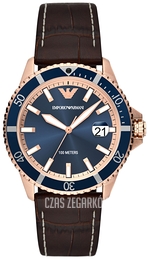 Emporio Armani World Explorer Niebieski/Skóra Ø42 mm AR11556