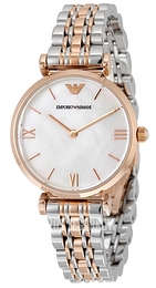 Emporio Armani Dress Biały/Stal w kolorze różowego złota Ø32 mm AR1683