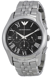 Emporio Armani Dress Czarny/Stal Ø45 mm AR1786