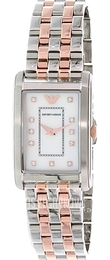 Emporio Armani Classic Biały/Stal w kolorze różowego złota AR1905