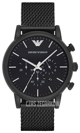 Emporio Armani Dress Czarny/Stal Ø46 mm AR1968