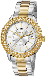 Esprit Biały/Stal w odcieniu złota Ø40 mm ES106212016