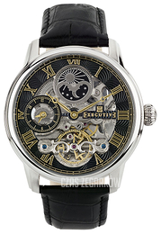 Executive Nicky Czarny/Skóra Ø44 mm EX-1012-02