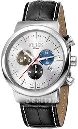 Ferrè Milano Srebrny/Skóra Ø42 mm FM1G106L0011