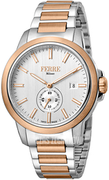 Ferrè Milano Davide Srebrny/Stal w kolorze różowego złota Ø42 mm FM1G141M0081