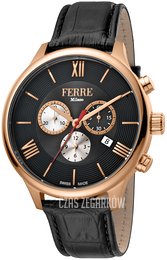Ferrè Milano Fabrizo Czarny/Skóra Ø44 mm FM1G144L0031