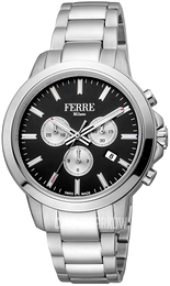 Ferrè Milano John Czarny/Stal Ø44 mm FM1G153M0071