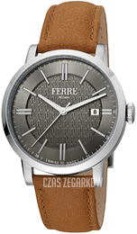 Ferrè Milano Raffaele Szary/Skóra Ø41 mm FM1G156L0021