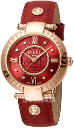 Ferrè Milano Czerwony/Stal w kolorze różowego złota Ø36 mm FM1L104L0051