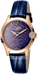 Ferrè Milano Collezione Fiore Purpurowy/Skóra Ø34 mm FM1L121L0041