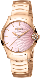 Ferrè Milano Collezione Fiore Różowy/Stal w kolorze różowego złota Ø34 mm FM1L121M0081