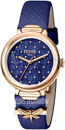 Ferrè Milano Niebieski/Stal w kolorze różowego złota Ø32 mm FM1L124L0041