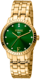 Ferrè Milano Zielony/Stal w odcieniu złota Ø32 mm FM1L128M0241