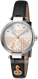 Ferrè Milano Srebrny/Skóra Ø30 mm FM1L134L0031