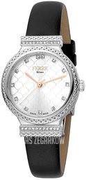 Ferrè Milano Silvio Srebrny/Skóra Ø30 mm FM1L149L0011