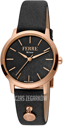 Ferrè Milano Donna Sara Czarny/Stal w kolorze różowego złota Ø32 mm FM1L152L0131