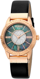 Ferrè Milano Light Line Ciemnoszary/Stal w kolorze różowego złota Ø32 mm FM1L170L0041