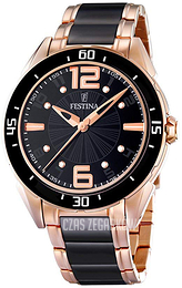 Festina Czarny/Stal w kolorze różowego złota Ø40 mm F16397-2