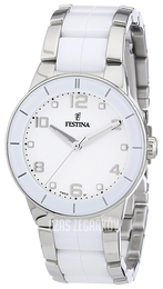 Festina Dress Biały/Stal Ø35 mm F16531-1