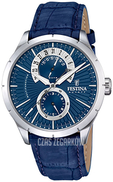 Festina Retro Niebieski/Skóra Ø46 mm F16573-A