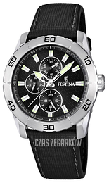 Festina Czarny/Skóra Ø42 mm F16607-4
